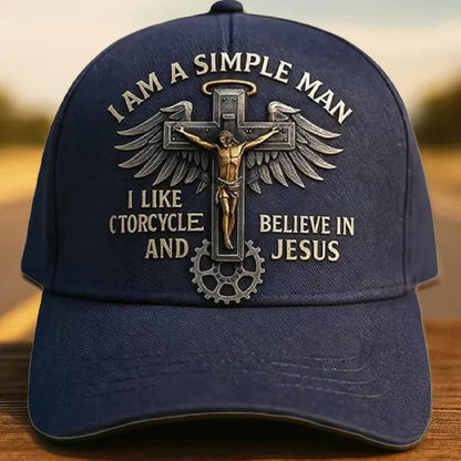 Jesus kors med 3 spikar och törnen broderat justerbart hat