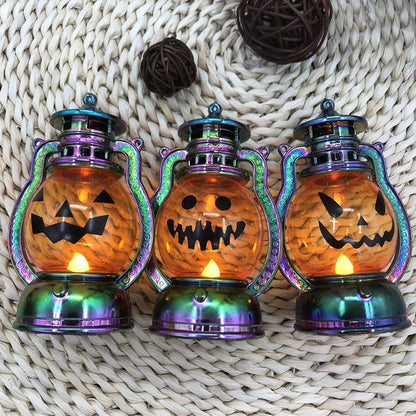 🎃 Amerikansk Retro Halloween Bärbar Pumpalykta 🎃
