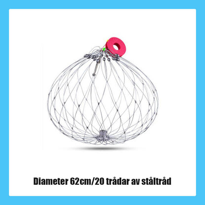 🦀 Automatisk Infällbar Krabbakruka, Magiskt Krabbafiskeverktyg🎣✨
