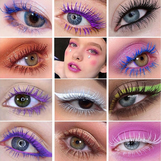 Mascara av silkesfiber Mascara med färg för ögonfransar