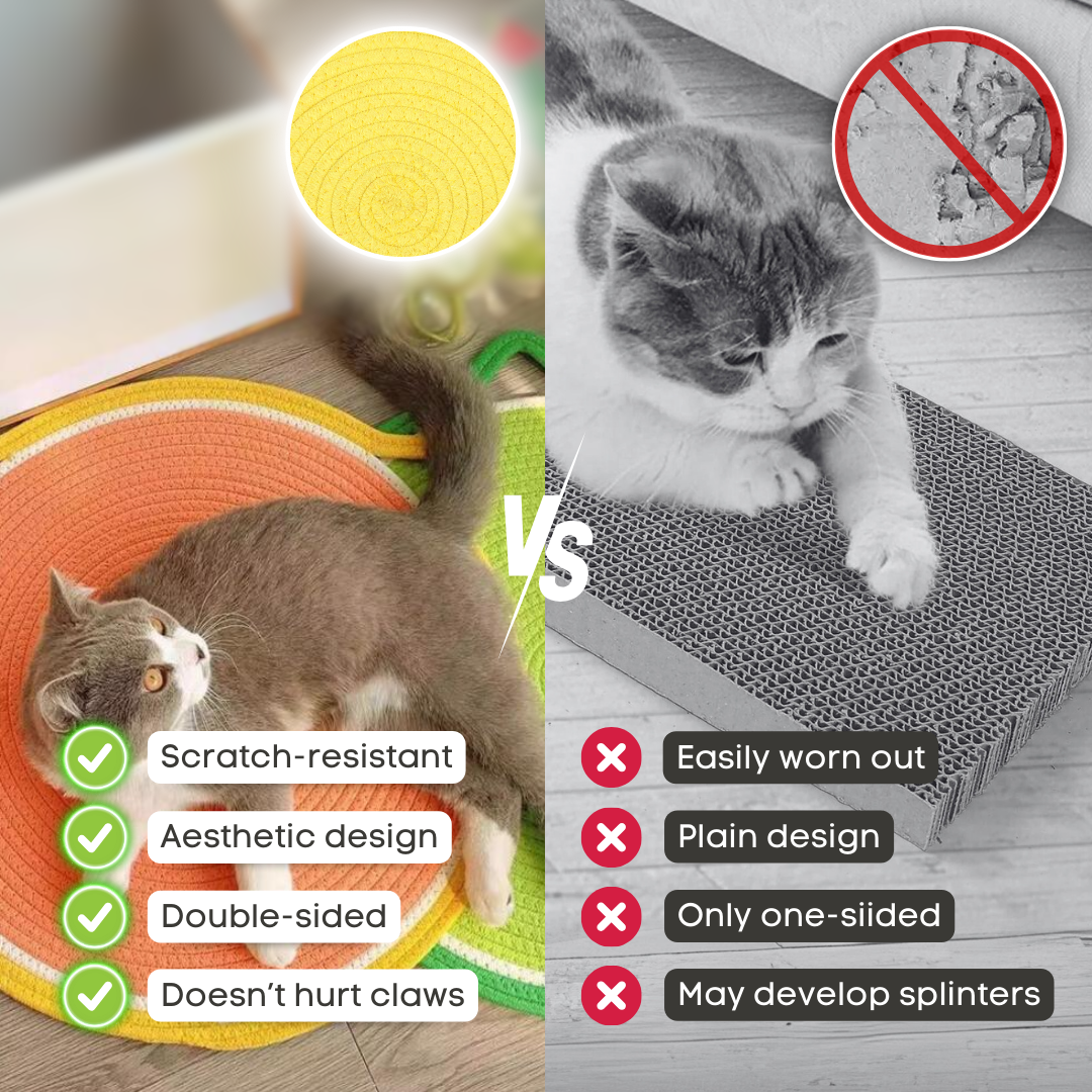 Sisalbädd med boll Kattklösmatta för husdjur