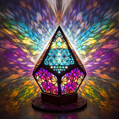 Forest Shadow Lamp - Mosaic Prism Projection Lamp