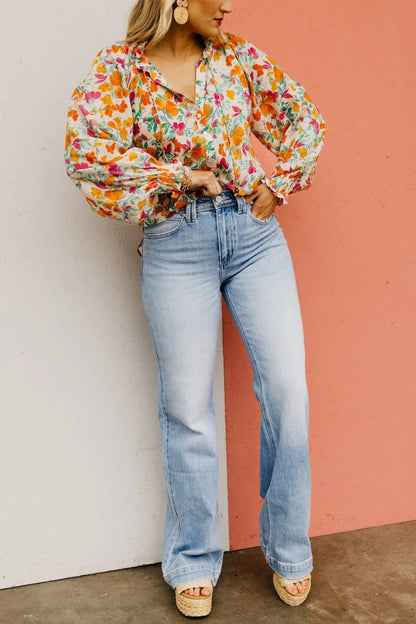 🏆Sista dagen 49% rabatt🔥-👖Vintage raka jeans med hög midja med magkontroll