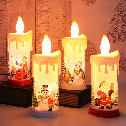 🎅🕯️Weihnachtliches flammfritt stearinljus/🎅🕯️Christmas flammfritt stearinljus