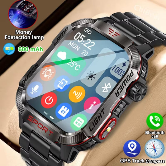 🔥Sista dagen 70 % RABATT – Militärisk outdoor-sport-smartwatch för män för Android och iOS