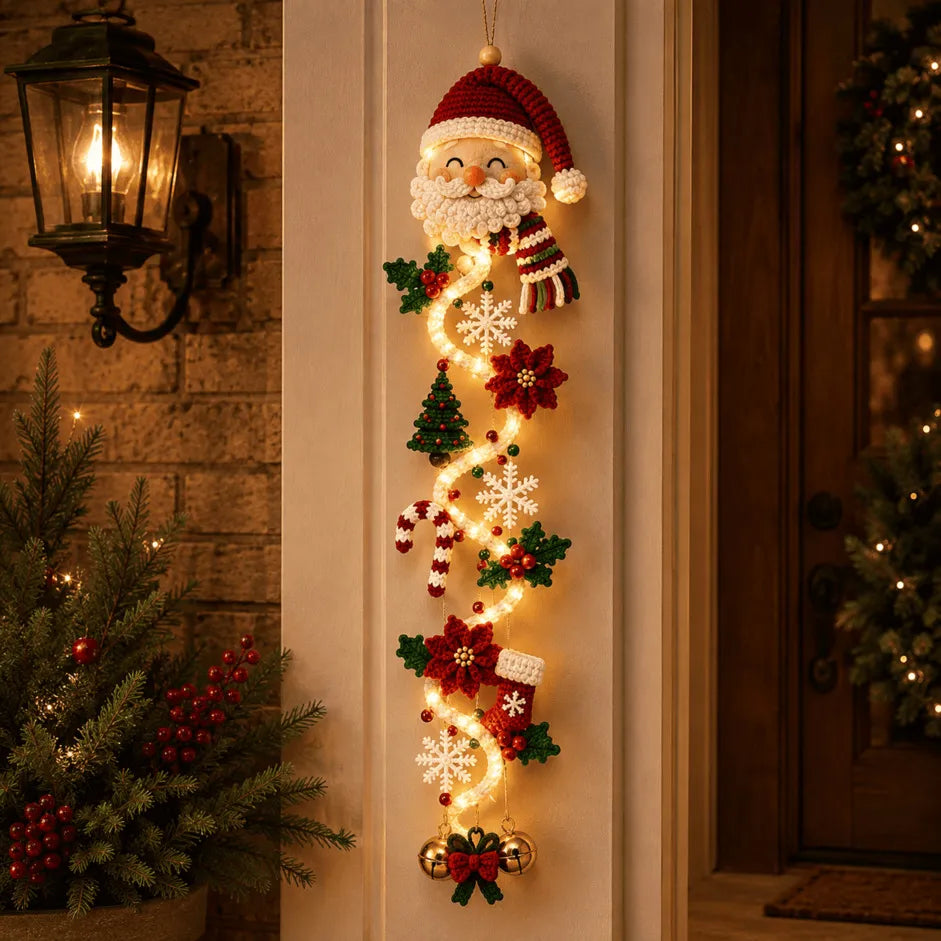 ⏳ Last day with 49% off – 🎄MerryCascade™ illuminated Christmas door hanger | 6 festive light designs✨