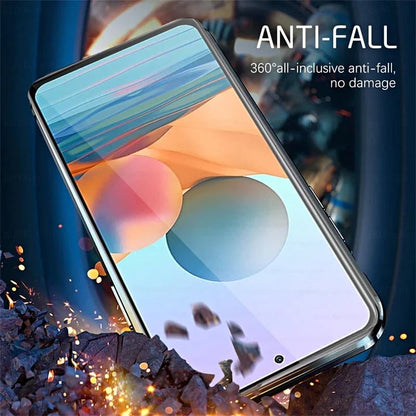Dubbelsidigt Telefonfodral Av Magnetiskt Härdat Glas