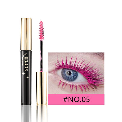 Mascara av silkesfiber Mascara med färg för ögonfransar