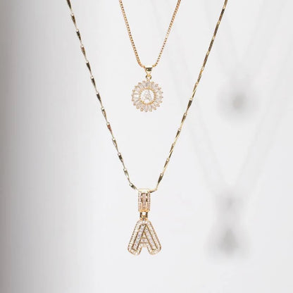 ⭐50% RABATT⭐Alfabetet Hängsmycke Halsband Set
