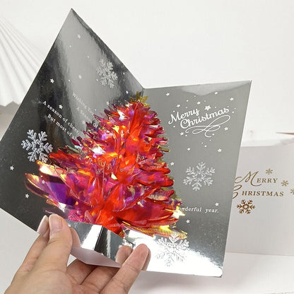 Julgran 3D popup-kort