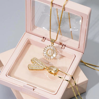 ⭐50% RABATT⭐Alfabetet Hängsmycke Halsband Set