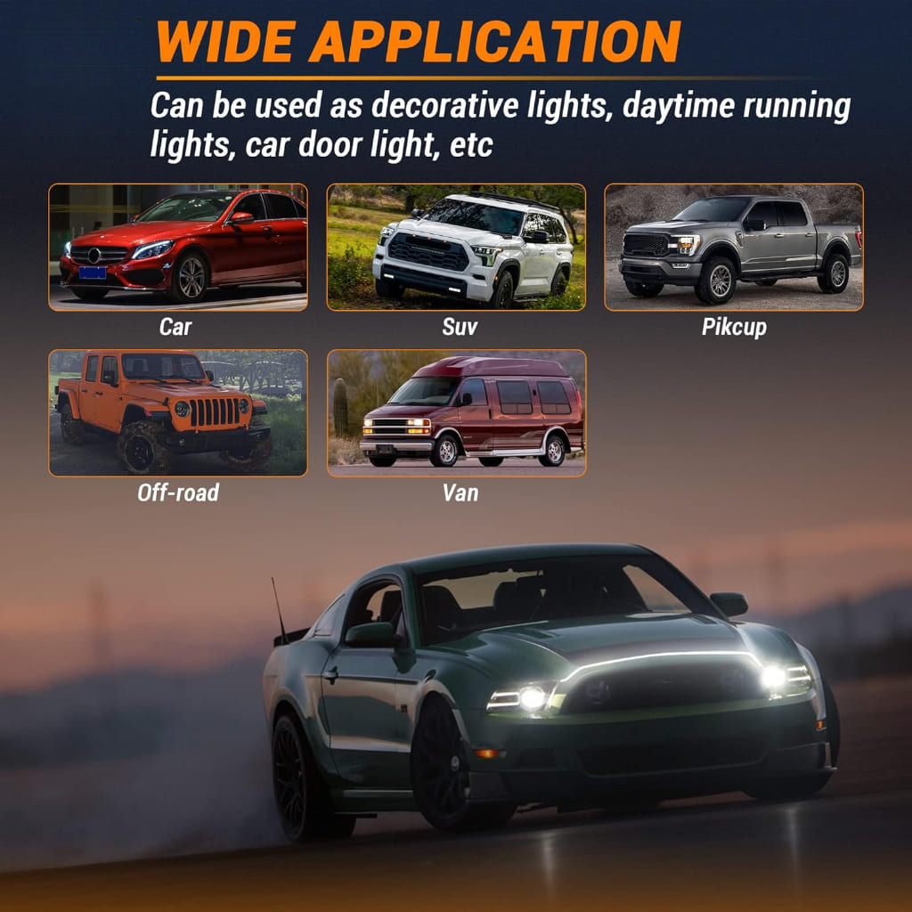 Light strip for car bumper
