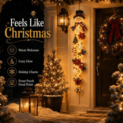 ⏳ Last day with 49% off – 🎄MerryCascade™ illuminated Christmas door hanger | 6 festive light designs✨