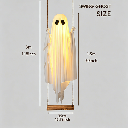 Hanging Ghost Swing Outdoor Halloween Decoration