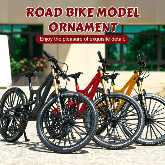 Collectible Alloy Simulation Mountain Bike Model with Front and Rear Suspension