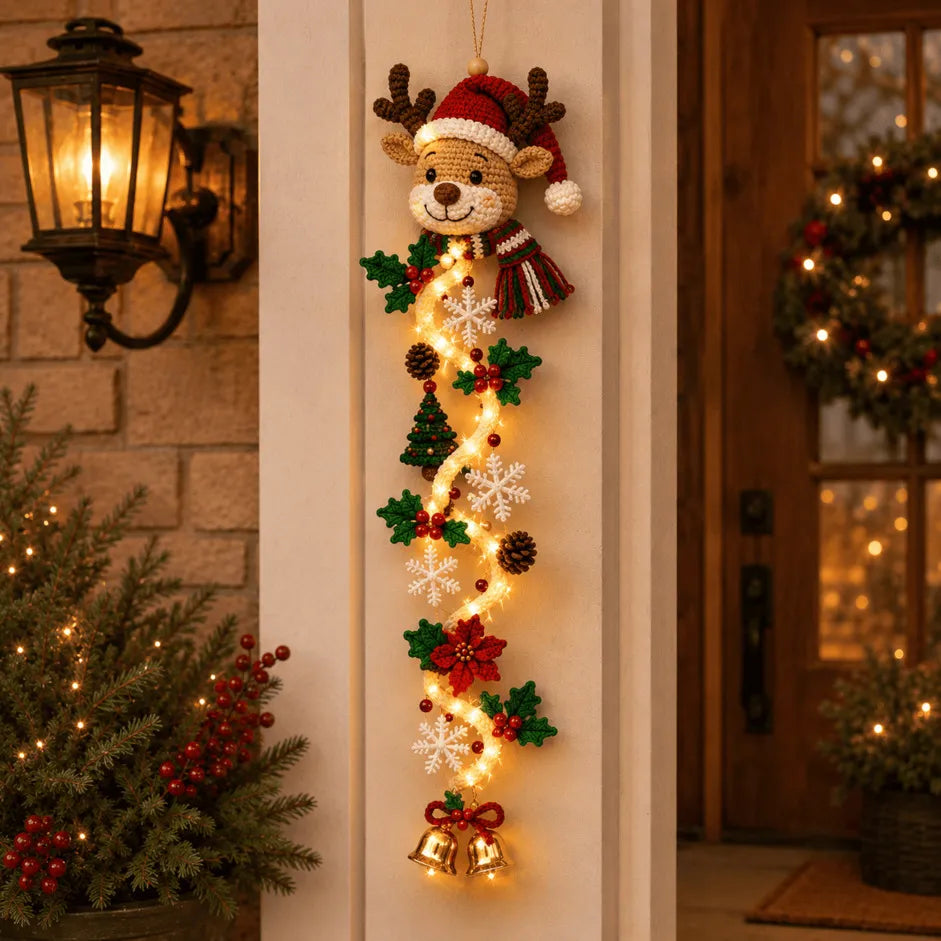⏳ Last day with 49% off – 🎄MerryCascade™ illuminated Christmas door hanger | 6 festive light designs✨