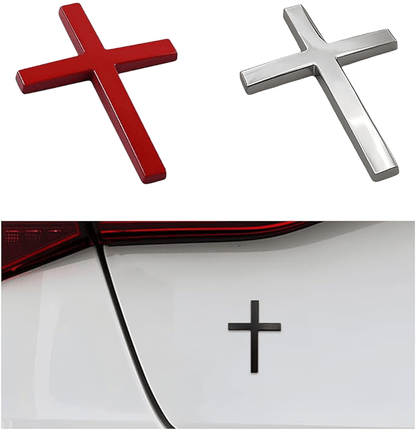 Köp en, få en gratis! ✝️ Metallklistermärke med Jesus Kristus på korset