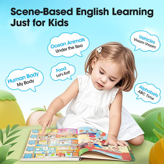 English reading book/Mitt Första Engelska Leksaksljud – 470+ Ord, 21 Teman & Roliga Ordspel! Perfekt Språkleksak för Barn! 🇬🇧