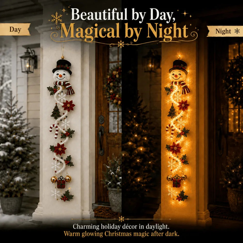 ⏳ Last day with 49% off – 🎄MerryCascade™ illuminated Christmas door hanger | 6 festive light designs✨