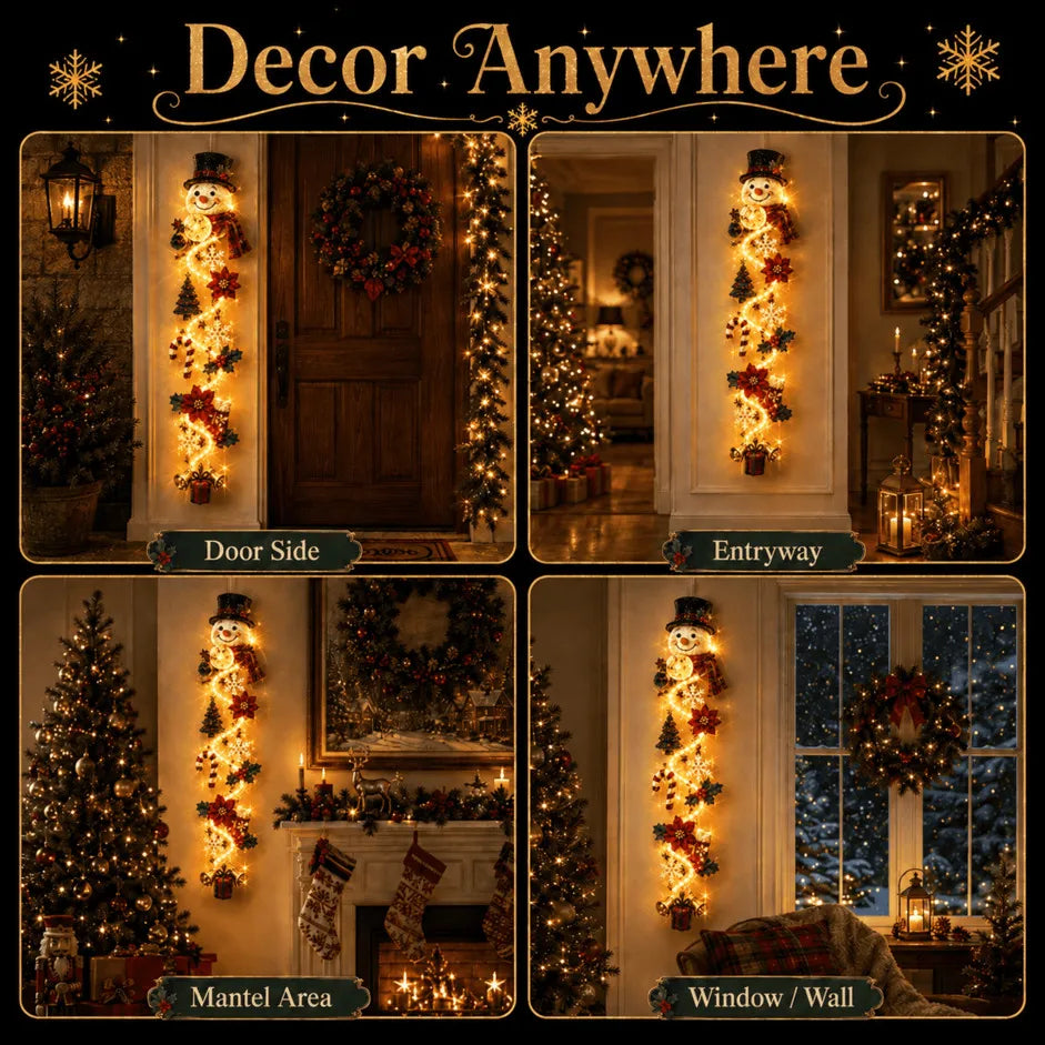 ⏳ Last day with 49% off – 🎄MerryCascade™ illuminated Christmas door hanger | 6 festive light designs✨