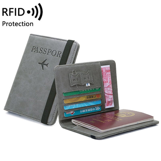 2024 ny stöldskyddsborste passfodral RFID antimagnetisk multifunktionell dokumentväska