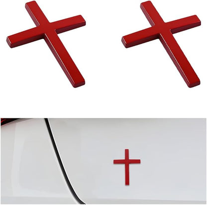 Köp en, få en gratis! ✝️ Metallklistermärke med Jesus Kristus på korset