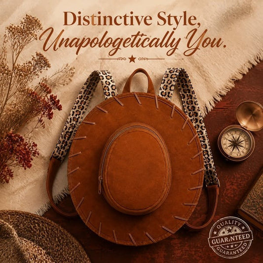 🔥🤠Backpack designed to look like a Western cowgirl hat👜