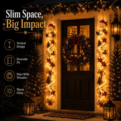 ⏳ Last day with 49% off – 🎄MerryCascade™ illuminated Christmas door hanger | 6 festive light designs✨