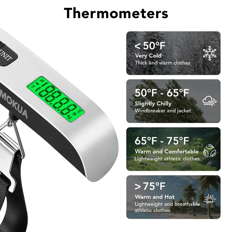 Portable digital luggage scale for accurate weighing