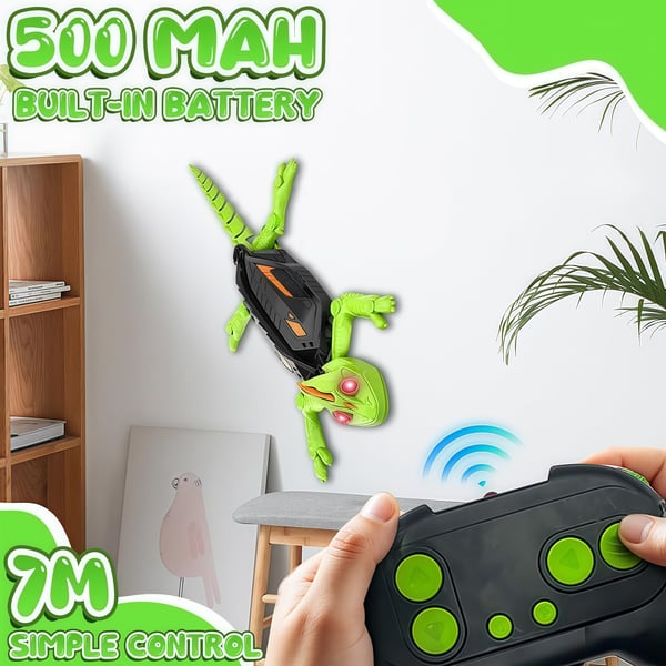 Infraröd väggklättrande gekko-leksak med ljus 🦎