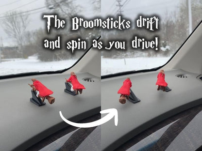 🚗Fantasy car decoration - 🧙‍♀️Hexen and wizard broomstick dashboard drift ornaments✨