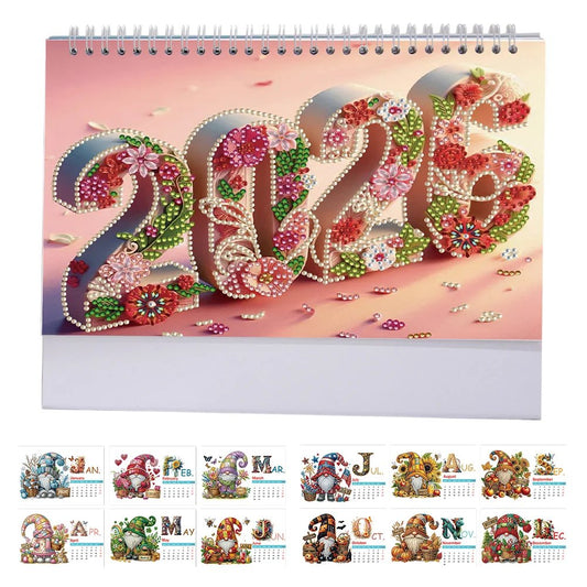 🔥Het rea🔥2026 DIY Specialformad Diamant Stående Kalender för Sovrum Vardagsrum
