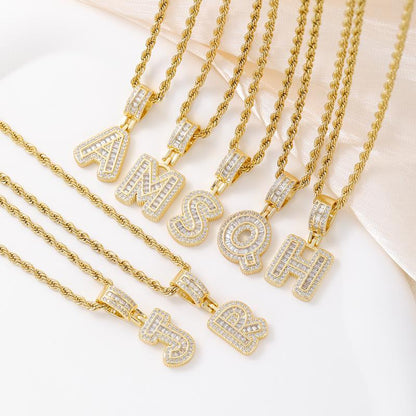 ⭐50% RABATT⭐Alfabetet Hängsmycke Halsband Set