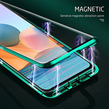 Dubbelsidigt Telefonfodral Av Magnetiskt Härdat Glas