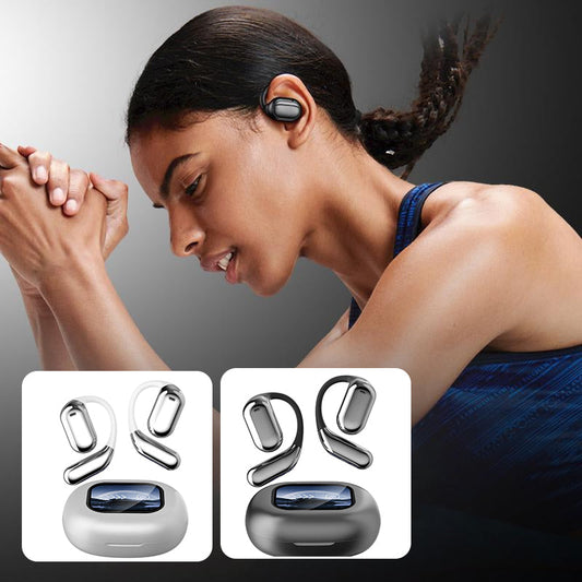 Trådlösa vattentäta hörlurar med pekskärm 🎧