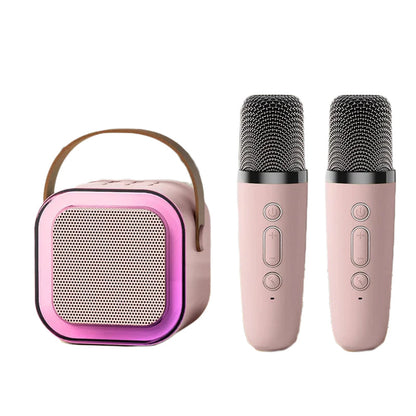 Mini Karaoke Machine med trådlösa mikrofoner