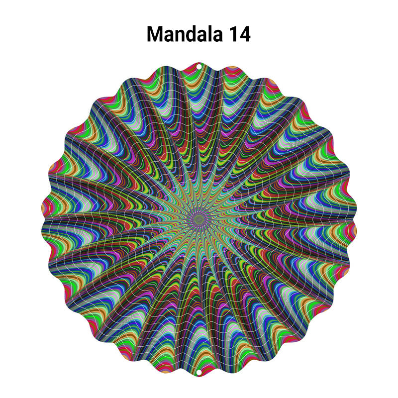 3D färgglada roterande vindspel prydna