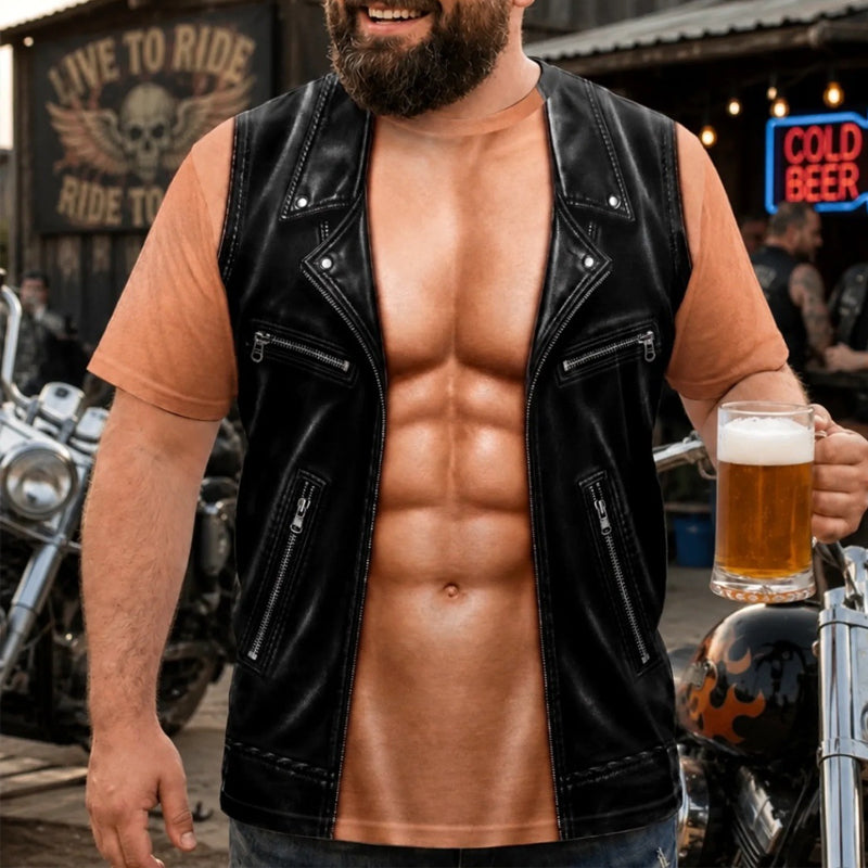 📢📢 50% off!! ⏰Funny men's T-shirt with muscle prin