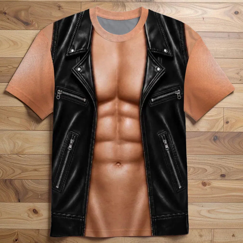 📢📢 50% off!! ⏰Funny men's T-shirt with muscle prin