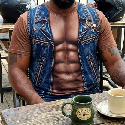 📢📢 50% off!! ⏰Funny men's T-shirt with muscle prin